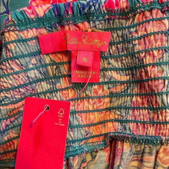 Lilly Pulitzer Delaney Puff Sleeve Mini Dress 6 - Picture 4 of 9